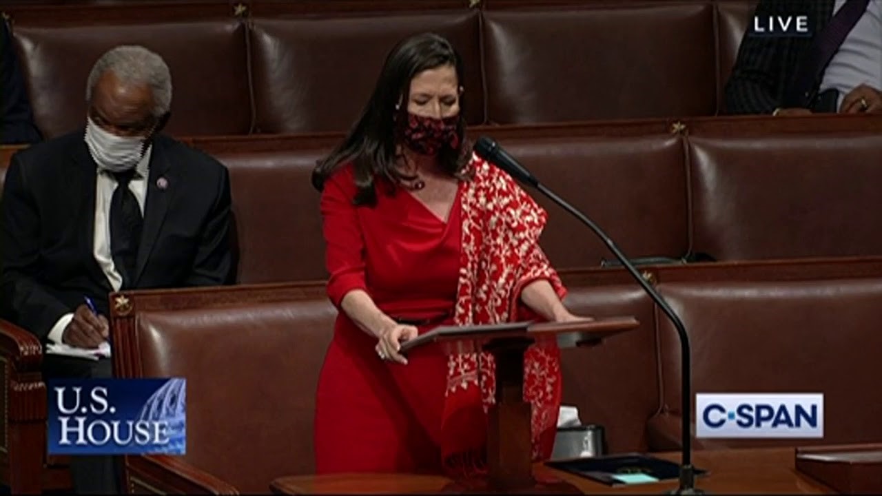 Congresswoman Leger Fernandez delivering her speech on the House floor